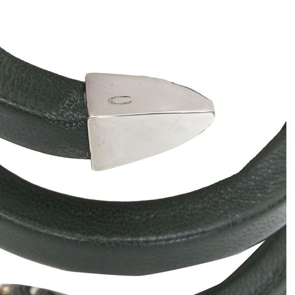 Bottega Veneta Coiled Leather Wrap Bracelet Women green | green Bracelets - Picture 2 of 5